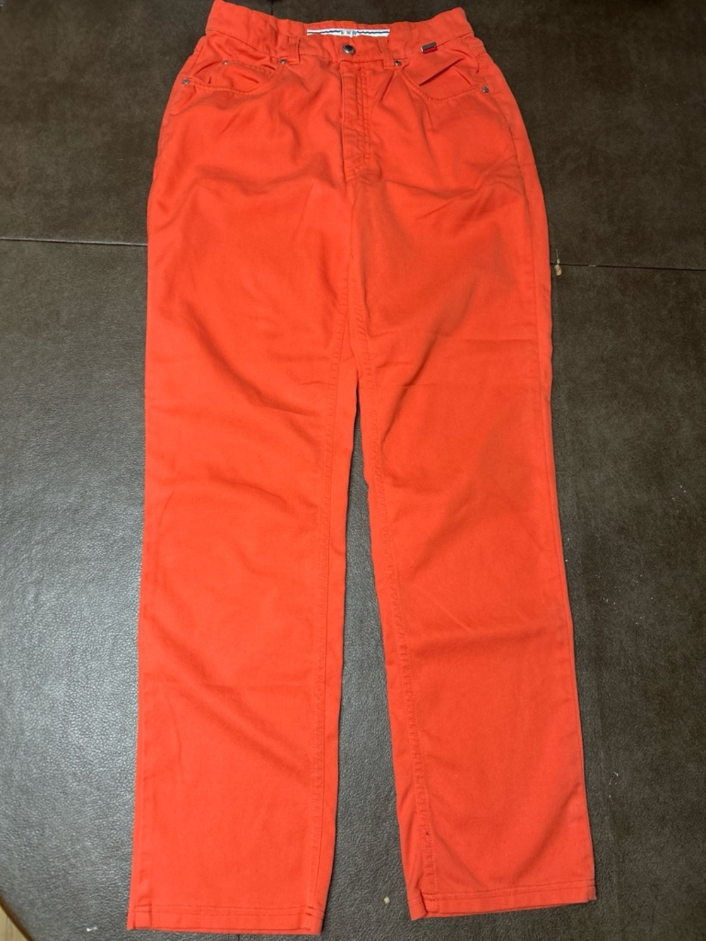 Escada Sport Bright Orange Straight-Leg Chinos